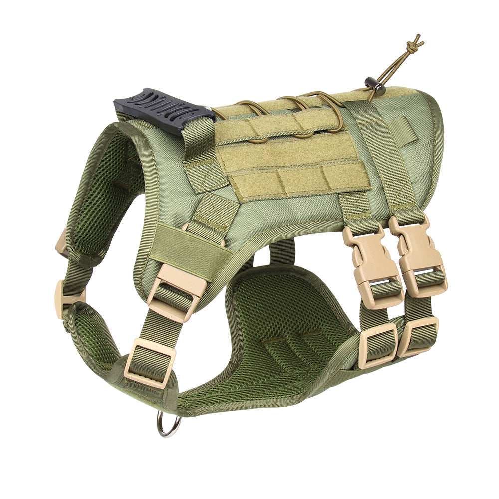 Green Tactical Dog Training Harness - Adjustable Vest for Training and Walking - M - Default Title - Pet Care > Dog Supplies > Dog Collars, Leads & Harnesses - Cat N Dog Shop