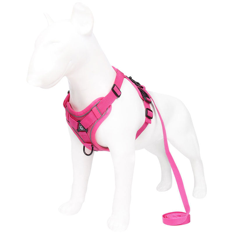 Grey Reflective Mesh Dog Harness and Leash Set for Safe Walks - L - Default Title - Pet Care > Dog Supplies > Dog Collars, Leads & Harnesses - Cat N Dog Shop