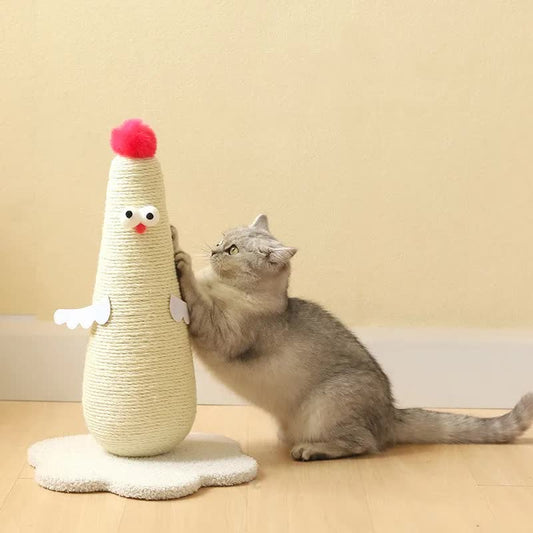 Beige Adorable Chick Cat Scratching Post for Cats & Kittens - Default Title - Pet Care > Cat Supplies > Cat Scratching Posts - Cat N Dog Shop