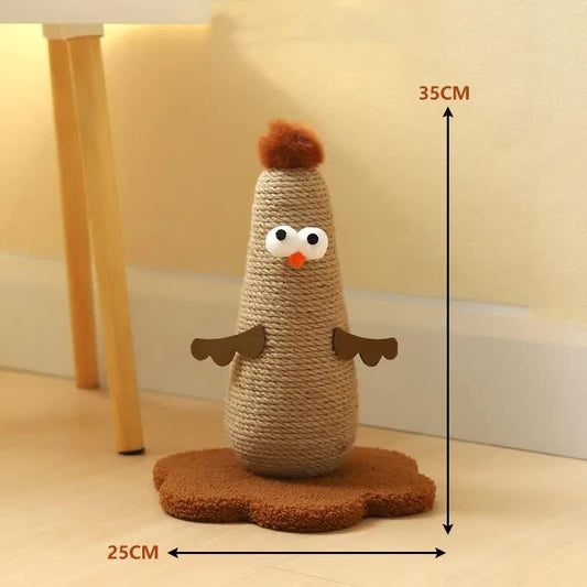 Coffee Adorable Chick Cat Scratching Post with Durable Sisal Rope for Cats - Default Title - Pet Care > Cat Supplies > Cat Scratching Posts - Cat N Dog Shop