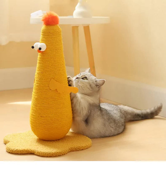 Yellow Adorable Chick Cat Scratching Post for Playful Cats - Default Title - Pet Care > Cat Supplies > Cat Scratching Posts - Cat N Dog Shop