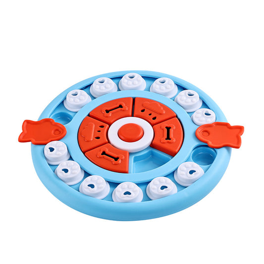 Blue Interactive Pet Puzzle Feeder Toy for Slow Eating and Mental Stimulation